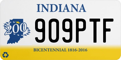 IN license plate 909PTF
