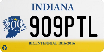 IN license plate 909PTL