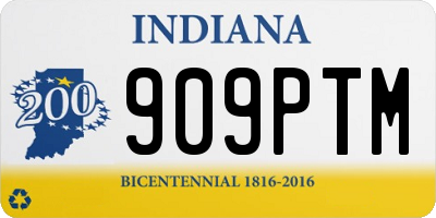 IN license plate 909PTM