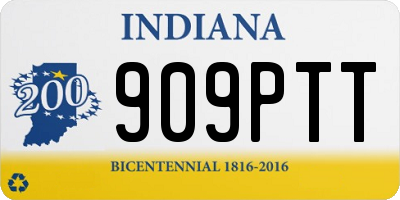 IN license plate 909PTT