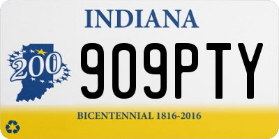 IN license plate 909PTY