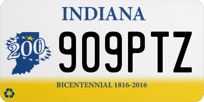 IN license plate 909PTZ