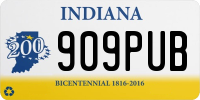 IN license plate 909PUB