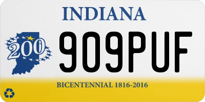 IN license plate 909PUF