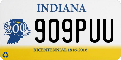 IN license plate 909PUU