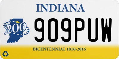 IN license plate 909PUW