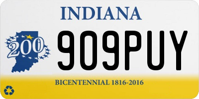 IN license plate 909PUY