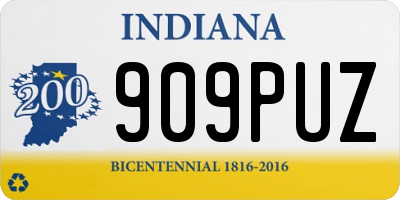 IN license plate 909PUZ