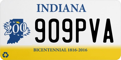 IN license plate 909PVA
