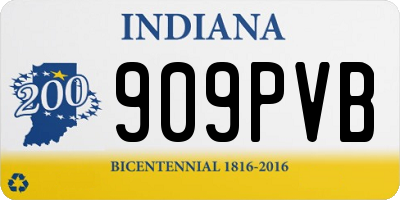 IN license plate 909PVB