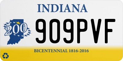 IN license plate 909PVF