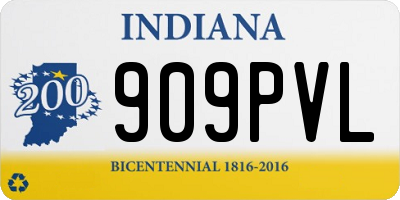 IN license plate 909PVL