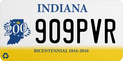 IN license plate 909PVR
