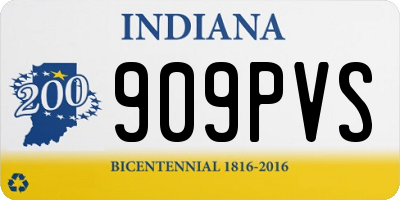 IN license plate 909PVS