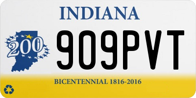 IN license plate 909PVT
