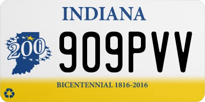 IN license plate 909PVV