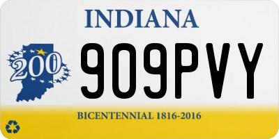 IN license plate 909PVY