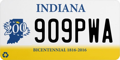 IN license plate 909PWA