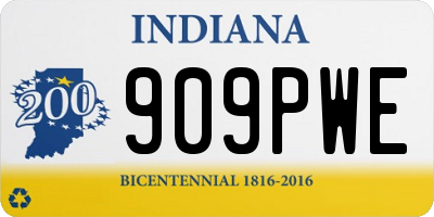 IN license plate 909PWE