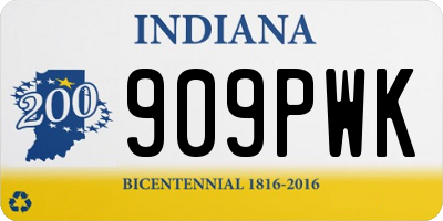 IN license plate 909PWK