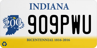 IN license plate 909PWU