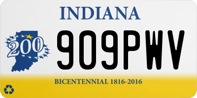 IN license plate 909PWV