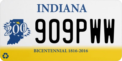 IN license plate 909PWW