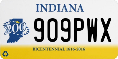 IN license plate 909PWX