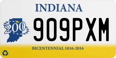 IN license plate 909PXM