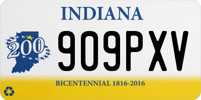 IN license plate 909PXV