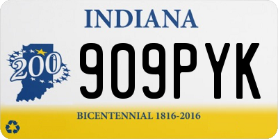 IN license plate 909PYK