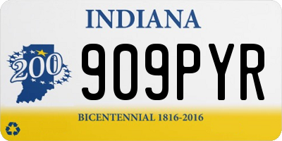 IN license plate 909PYR