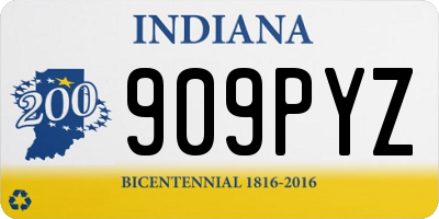 IN license plate 909PYZ