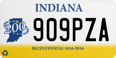 IN license plate 909PZA
