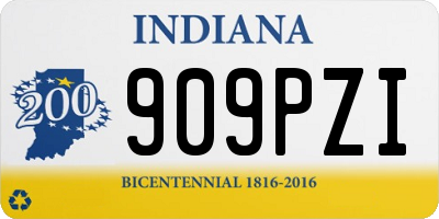 IN license plate 909PZI