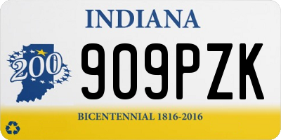 IN license plate 909PZK