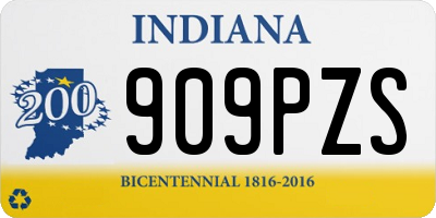 IN license plate 909PZS