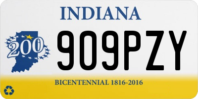 IN license plate 909PZY