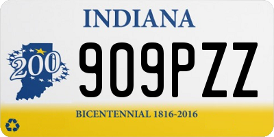 IN license plate 909PZZ