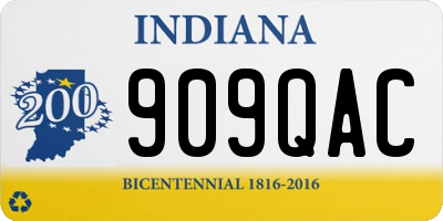 IN license plate 909QAC