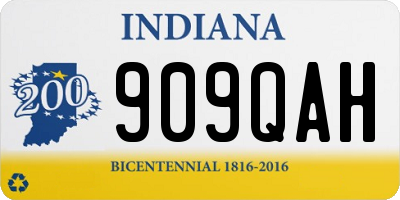IN license plate 909QAH