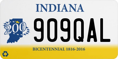 IN license plate 909QAL