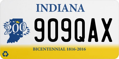 IN license plate 909QAX