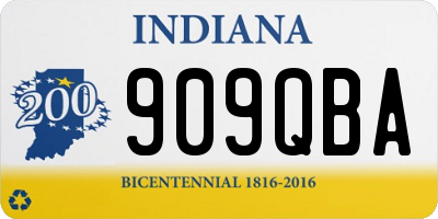 IN license plate 909QBA