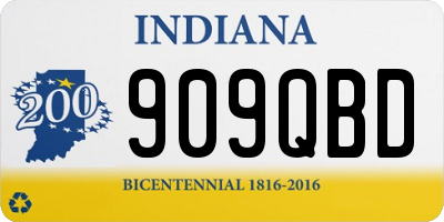 IN license plate 909QBD