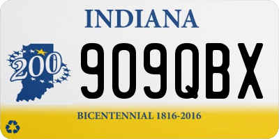 IN license plate 909QBX