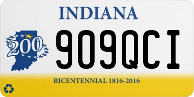 IN license plate 909QCI