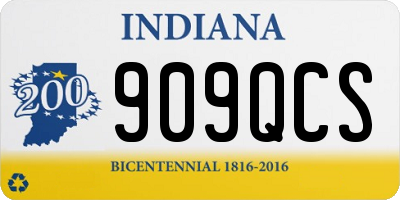 IN license plate 909QCS