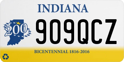 IN license plate 909QCZ