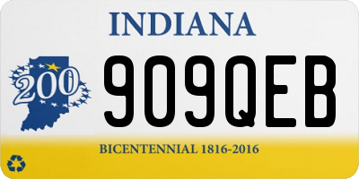 IN license plate 909QEB